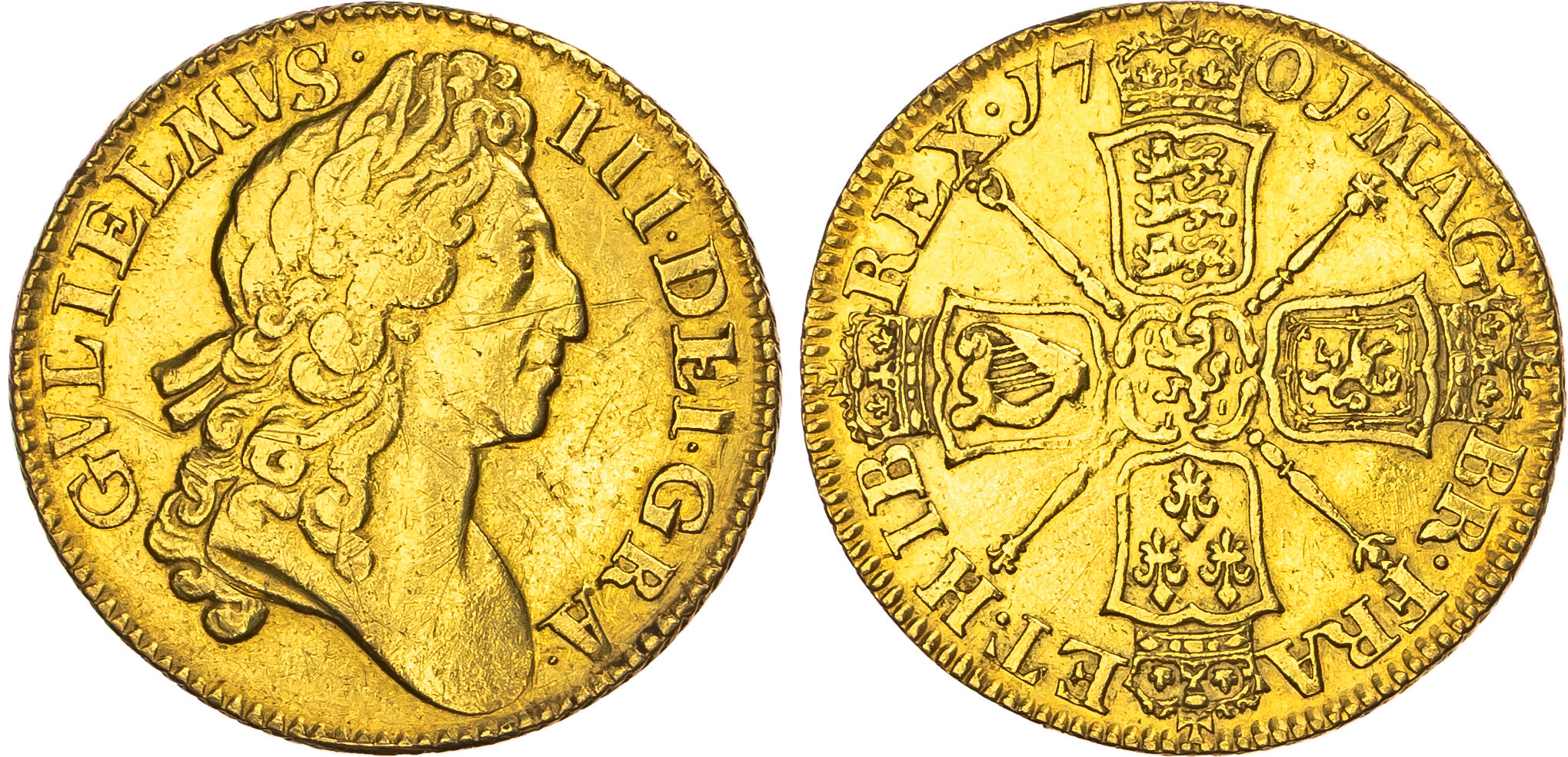 William III (1694-1702), Guinea, 1701.