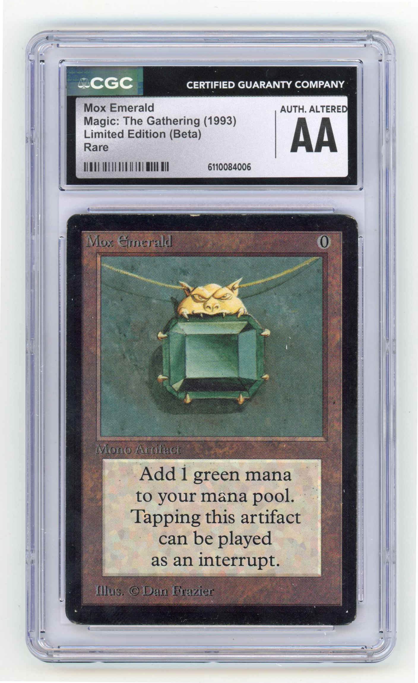 CGC Authentic Altered Mox Emerald - Limited Edition Beta