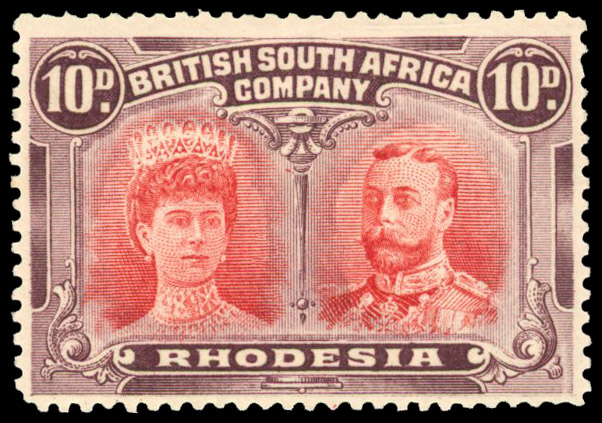 SG 150a 10d carmine-vermilion and maroon, #42 mint