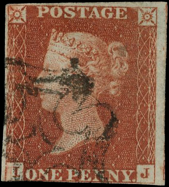 1841 1d Red-Brown Pl.38 (IJ) Channel Islands MC