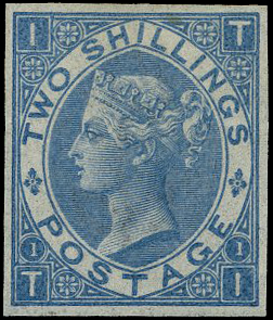 1867 2s deep blue Pl.1.
