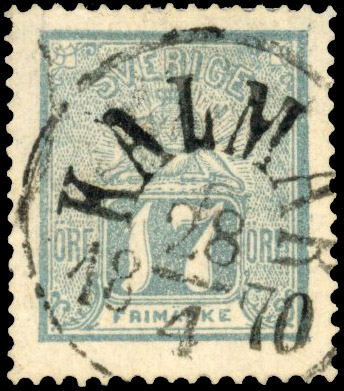 Sweden: 1862-66 17ö slate-grey, superb ‘KALMAR (8/4/1870)' cancel