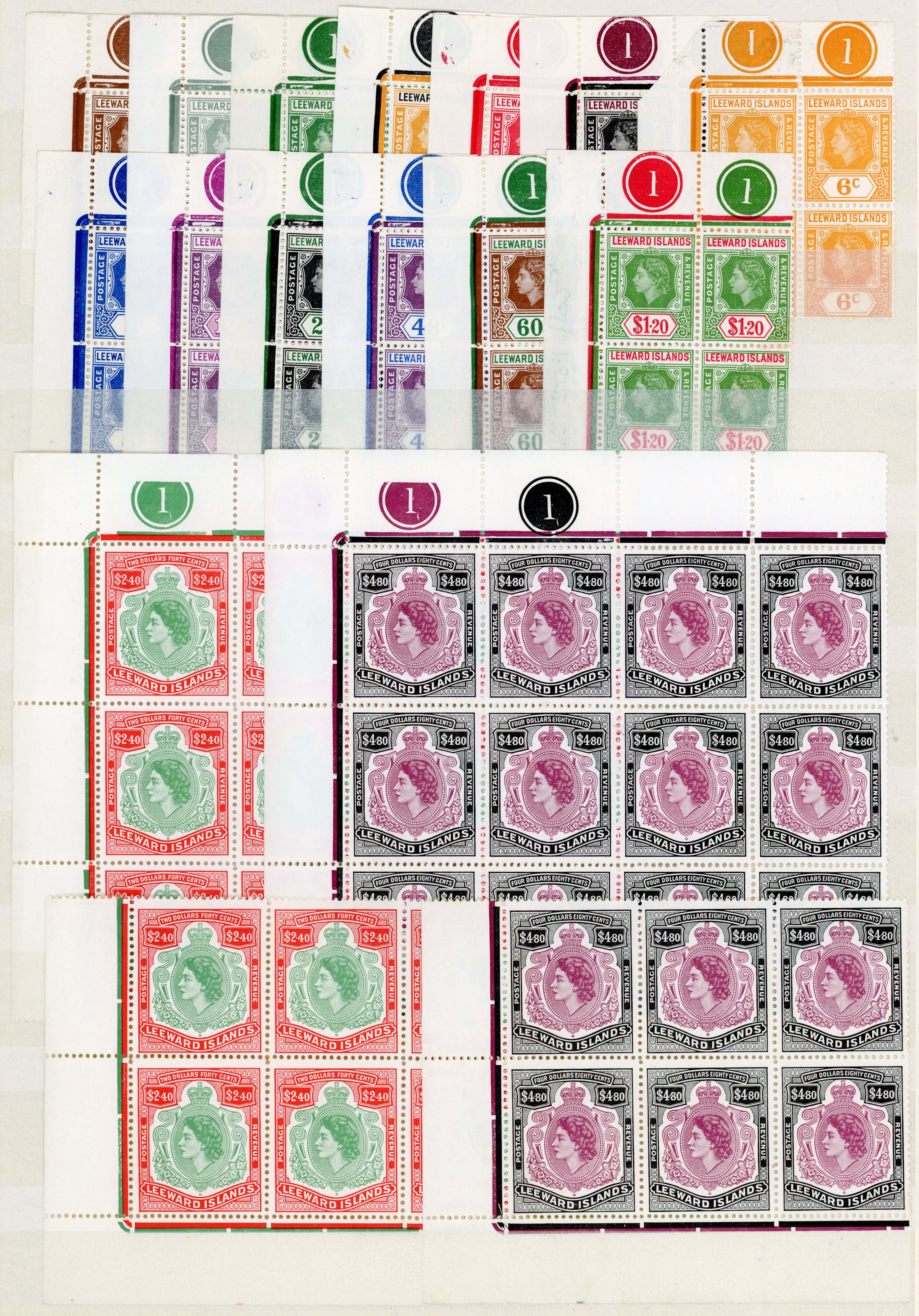 Leeward Islands SG 126-140a mint