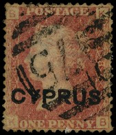 1880 1d red Plate 184, cancelled by a good strike of Larnaca 975 numeral (not too heavy), the numerals at left very clear...
