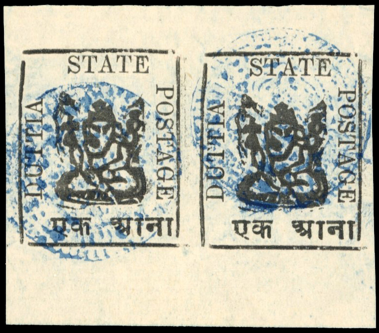 I.F.S. Duttia SG 9ca in horizontal pair unused