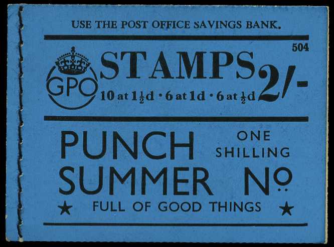 1940 (May) 2/- booklet (#504), trimming...