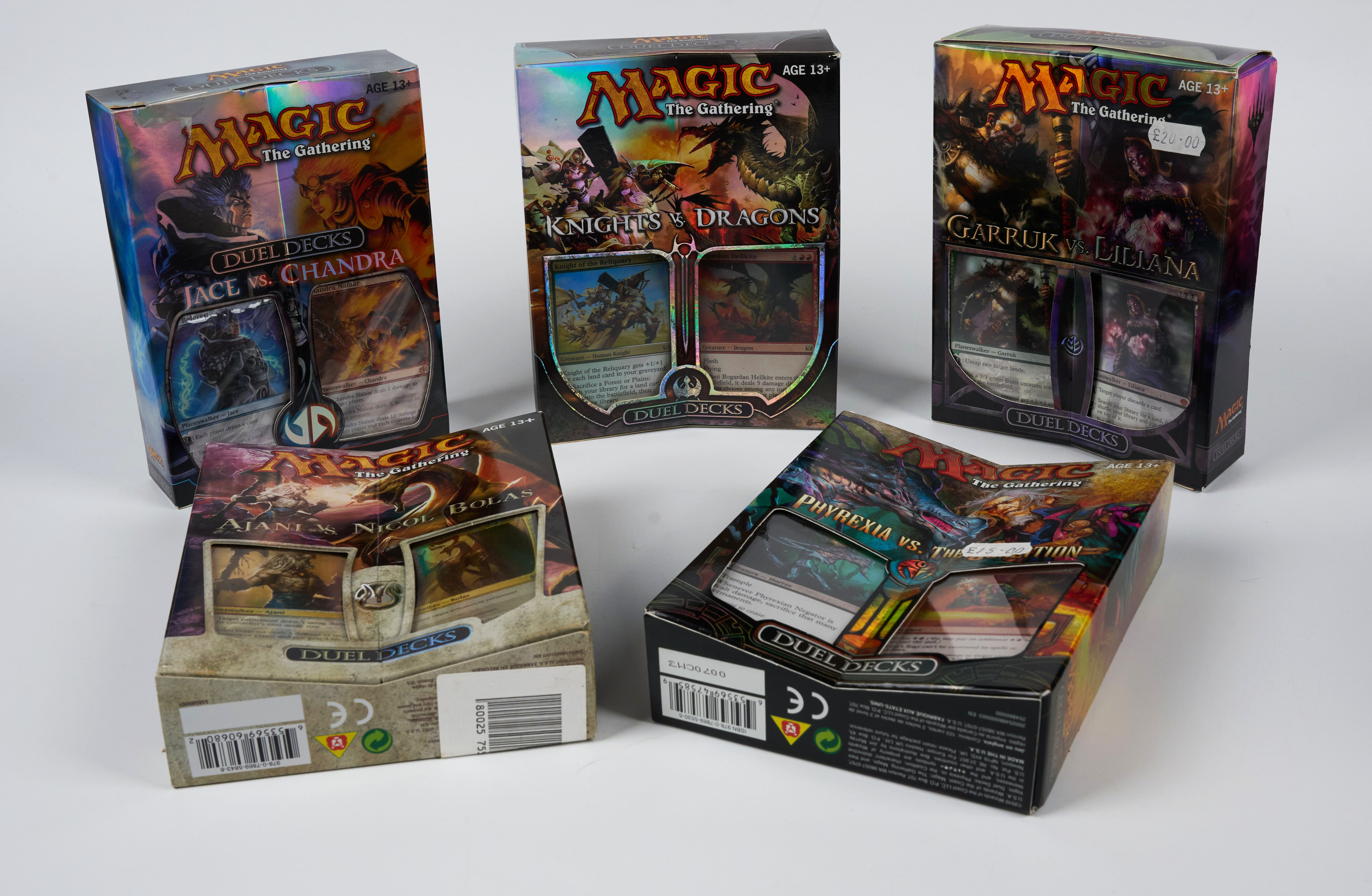 X5 Duel Decks Bundle - Garruk/Liliana; Ajani/Bolas; Jace/Chandra; Knights/Dragons; Phyrexia/Coalition