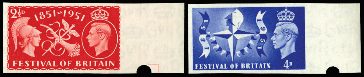 GB 1951 SG 513-4 imprimatur pair