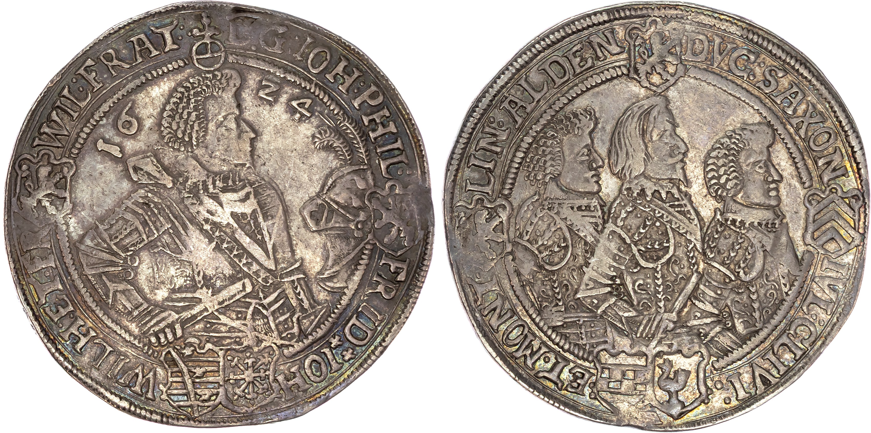 Germany, Saxe-Altenburg, John Philip, John William, Frederick VIII and Frederick William (1603-1625), silver T…