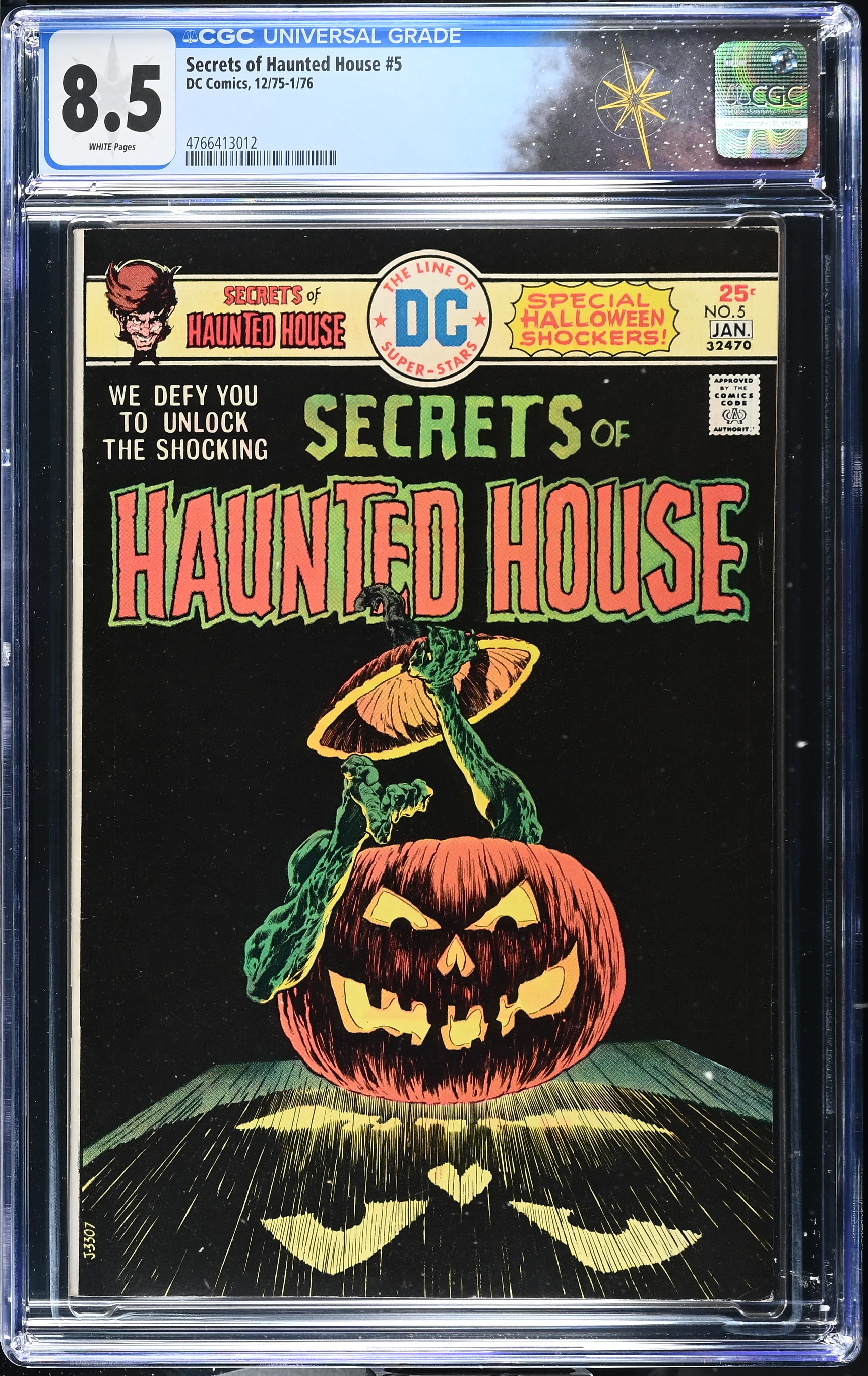 Secrets of Haunted House #5 CGC 8.5 Classic Cover by Bernie Wrightson (DC Comics, 1976) White Pages