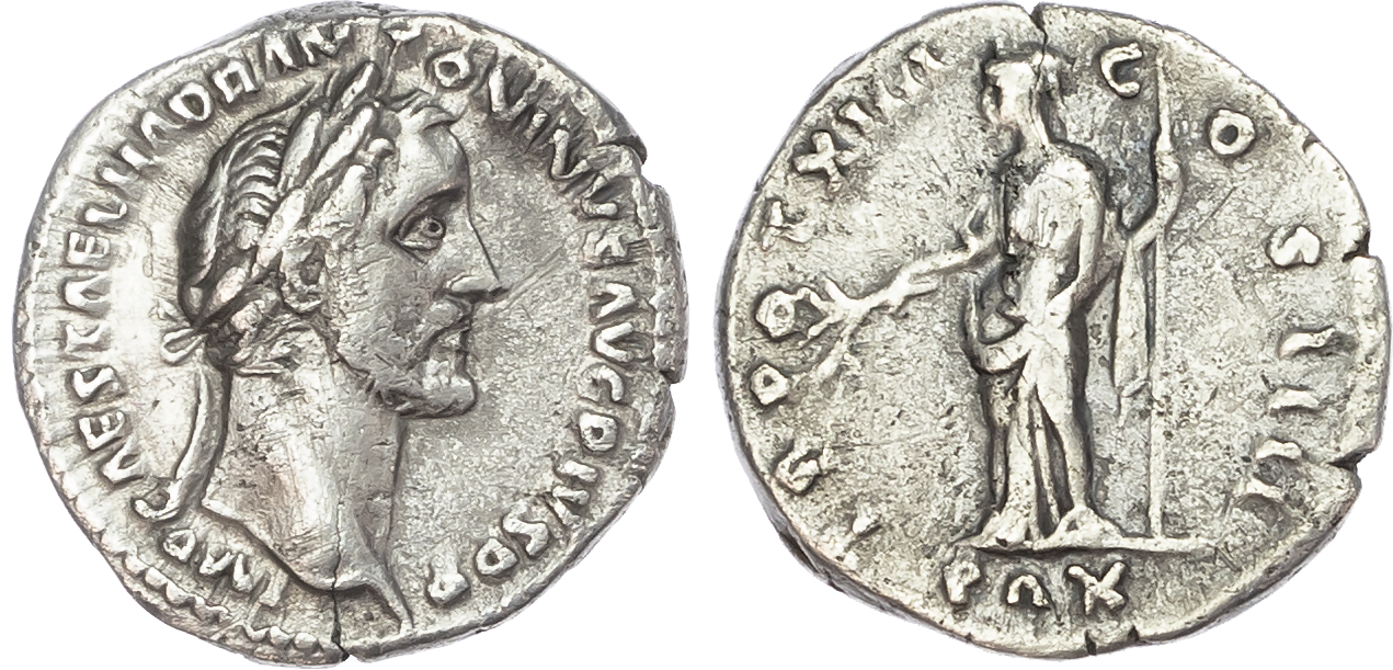 Antoninus Pius (AD 138-161) AR Denarius, Rome, AD 152, 2.93g.