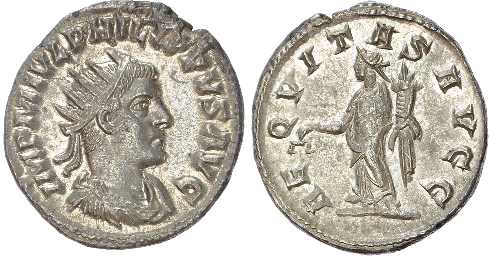 Philip II (AD 247-249) AR Antoninianus, Antioch, 4.04g. 
