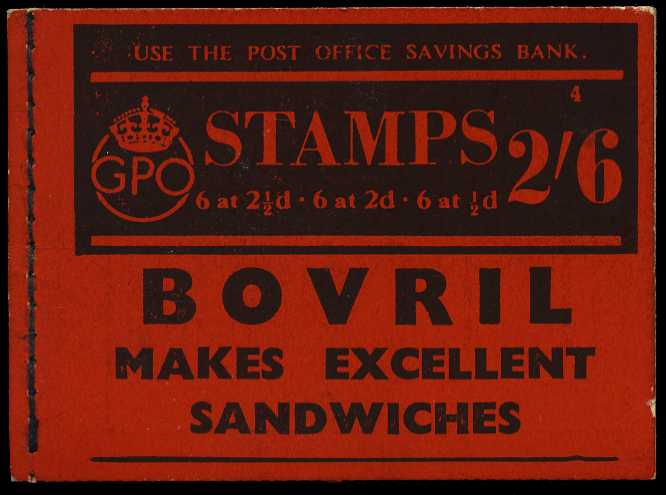 1940 (July) 2/6d booklet (#4), ½d pane...