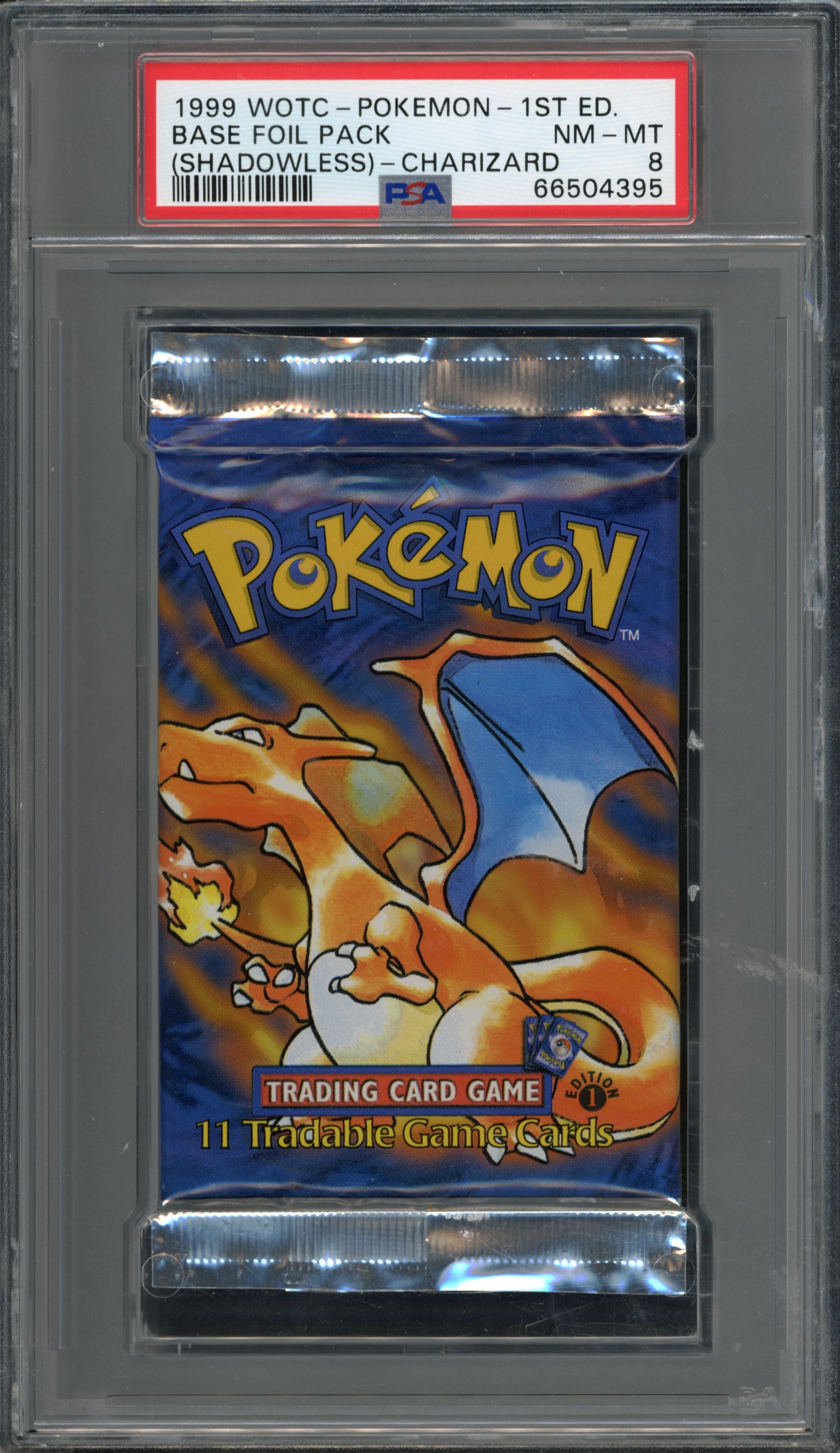 PSA 8 - 1st Ed Base Set Pack Shadowless Charizard Art Work