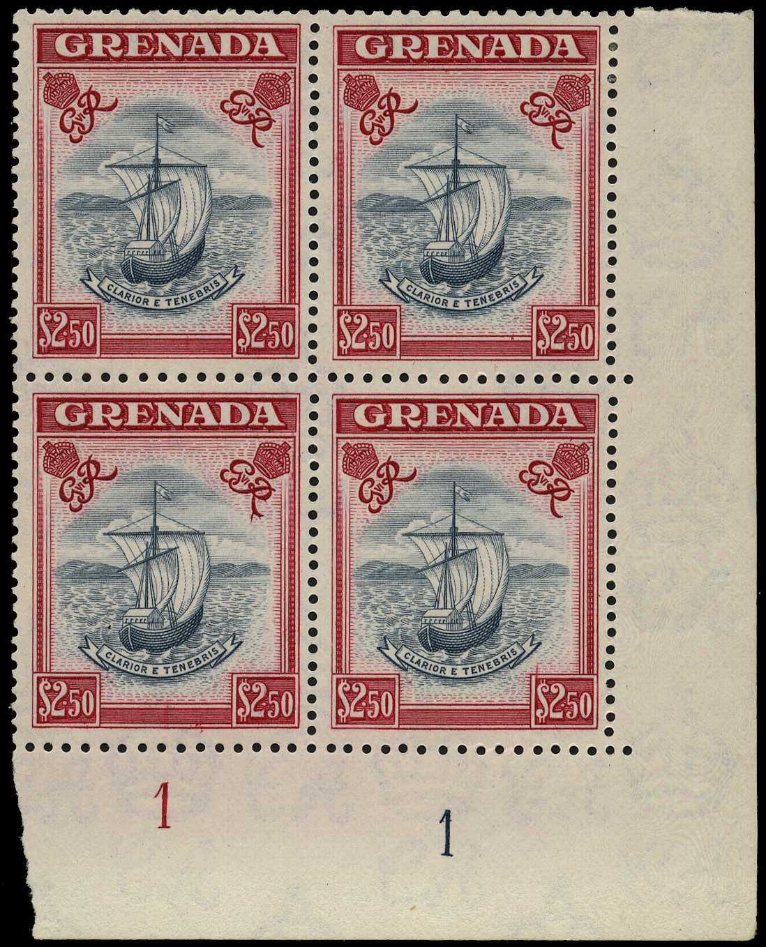 1951 $2.50 slate-blue and carmine, lower...