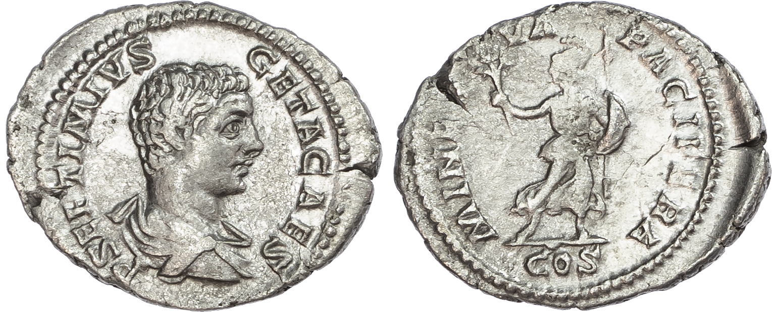 Geta (as Caesar, AD 198-209) AR Denarius, Rome, AD 205-208, 2.90g. 