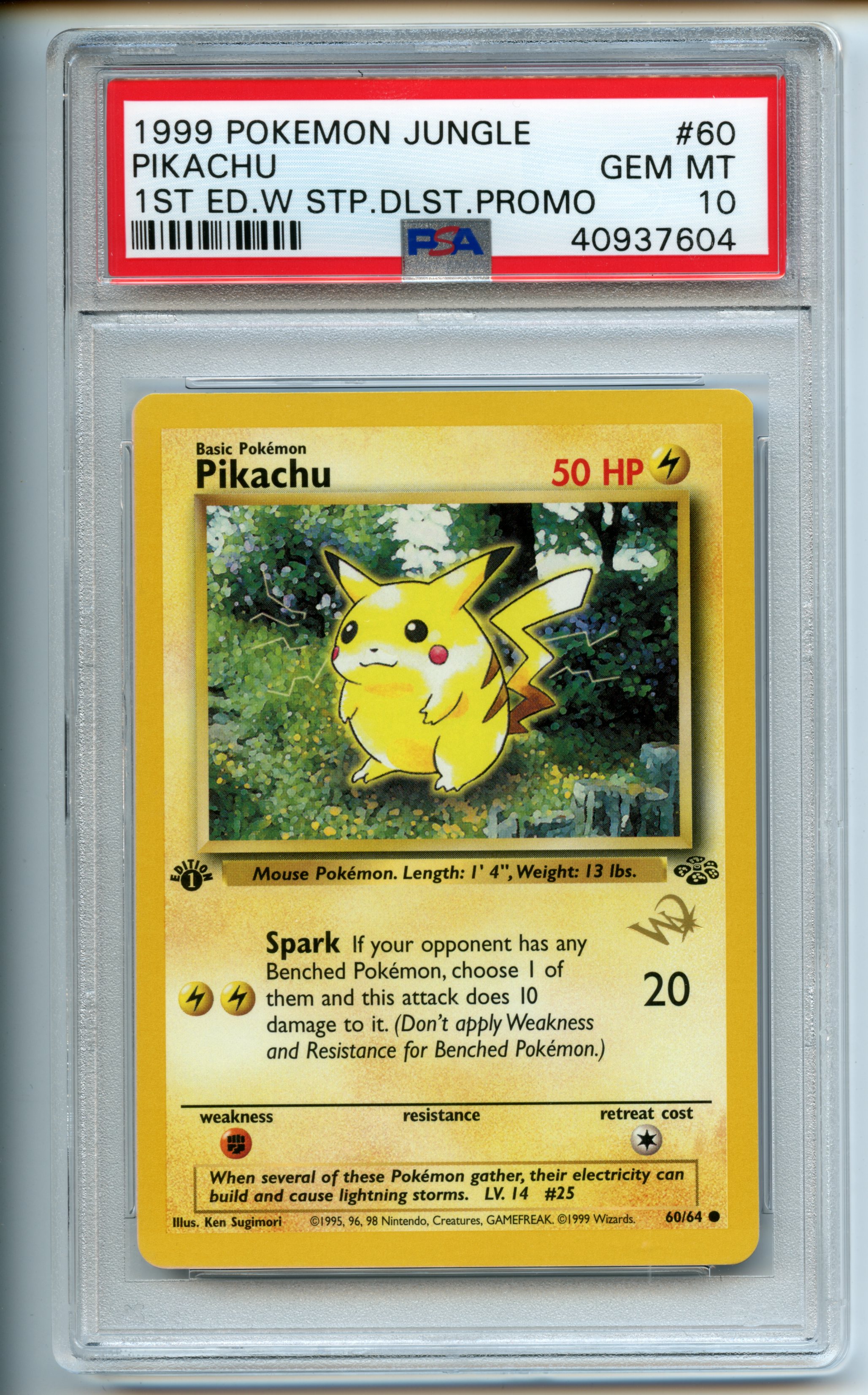 Pokemon TCG  - Pikachu 1st Edition - W Promos - PSA 10 