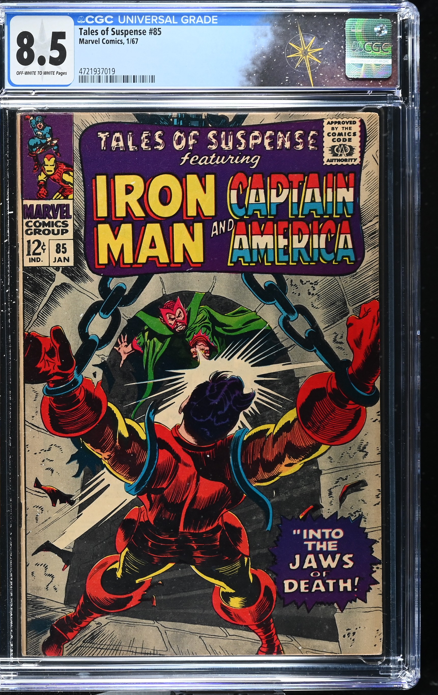 Tales of Suspense #85 CGC 8.5 "Into the Jaws of Death" (Marvel Comics, 1967) Off-White to White Pages