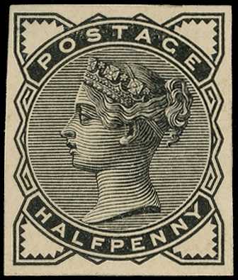 1880 ½d imperforate plate proof single in...