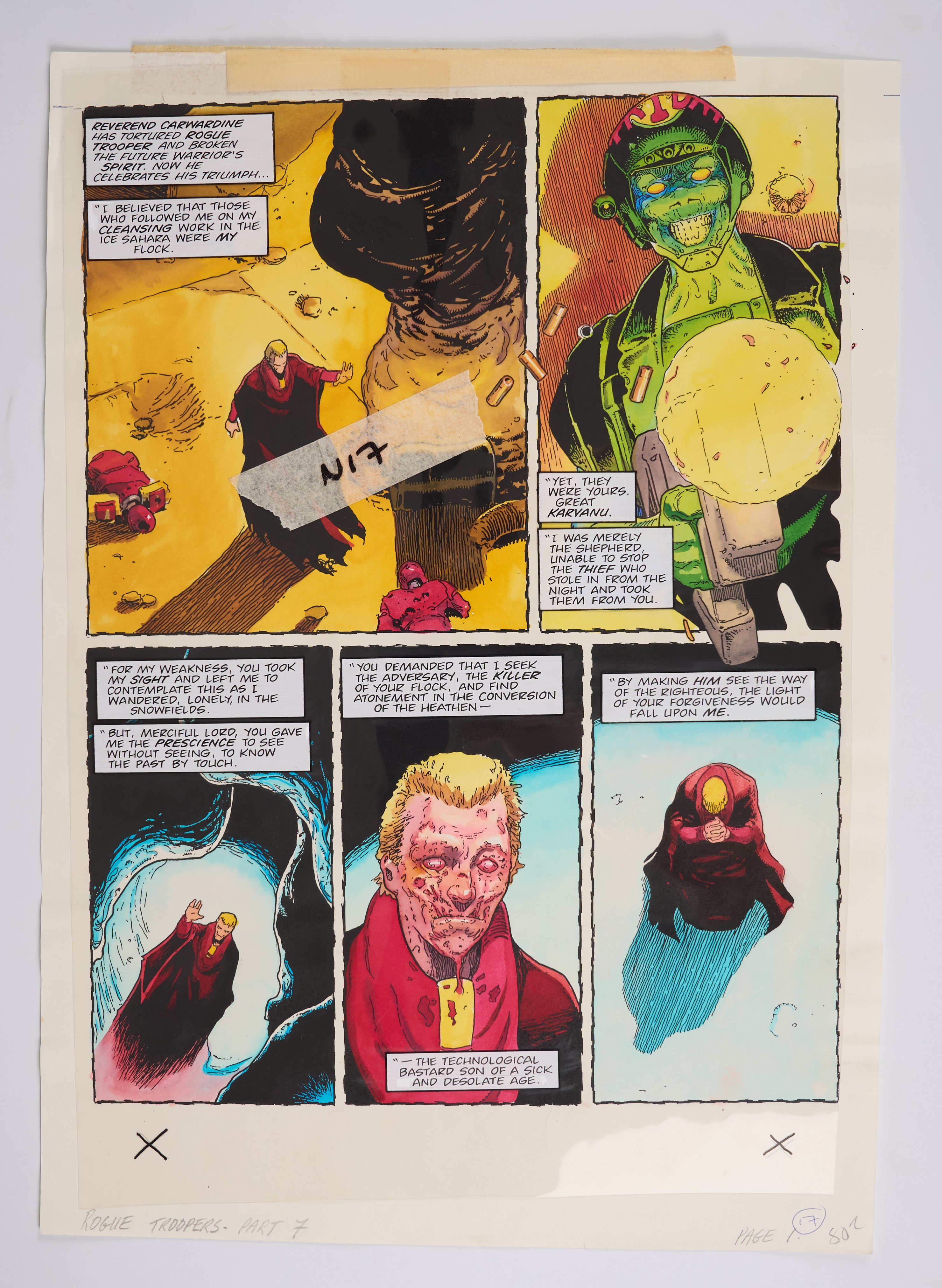 Alex Ronald 2000 AD Prog #1018 Rogue Troopers Rogue Trooper Friday Colour Story Pages (Fleetway, 1996) Total 6