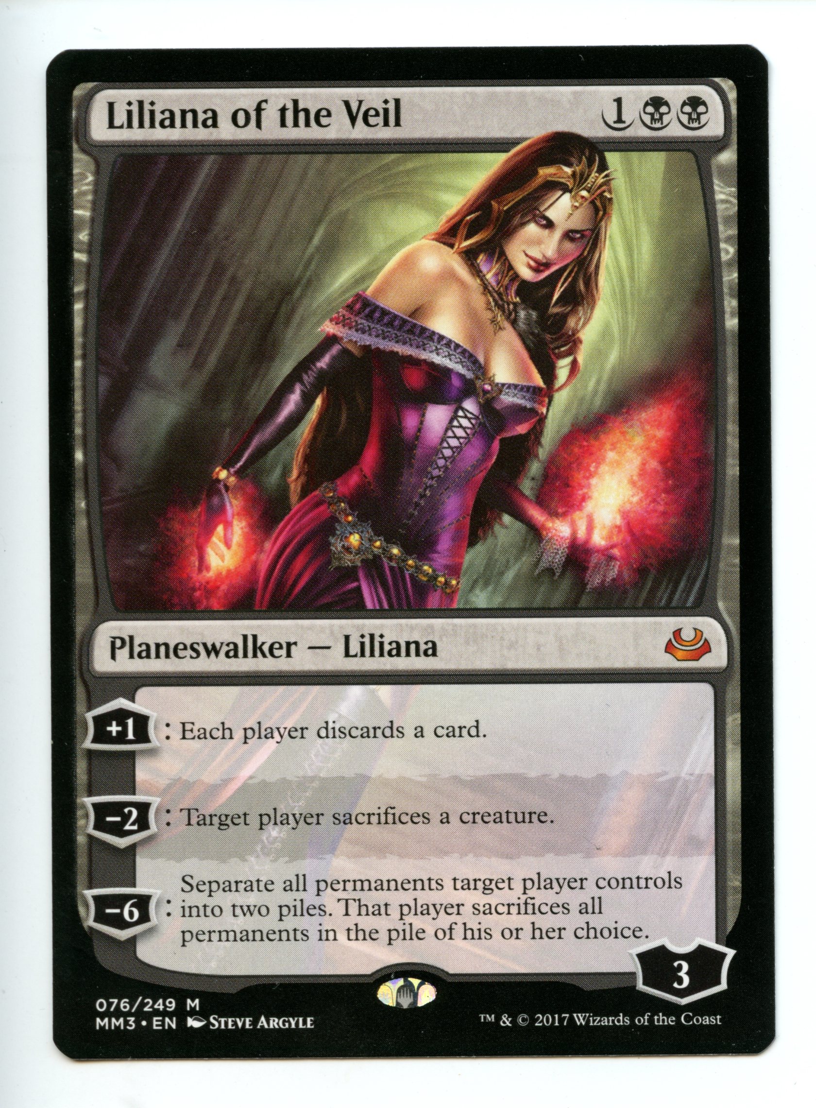 Magic the Gathering - Liliana of the Veil  - Modern Masters 3 - Near Mint