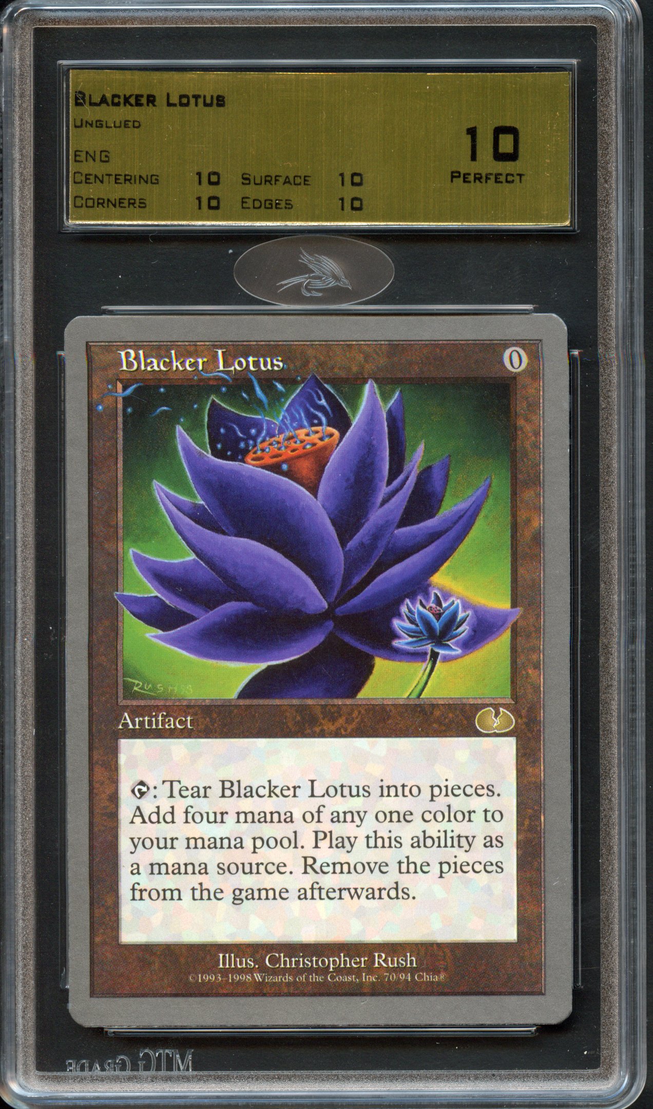 ‘MTG Grade’ 10 Blacker Lotus - Unglued
