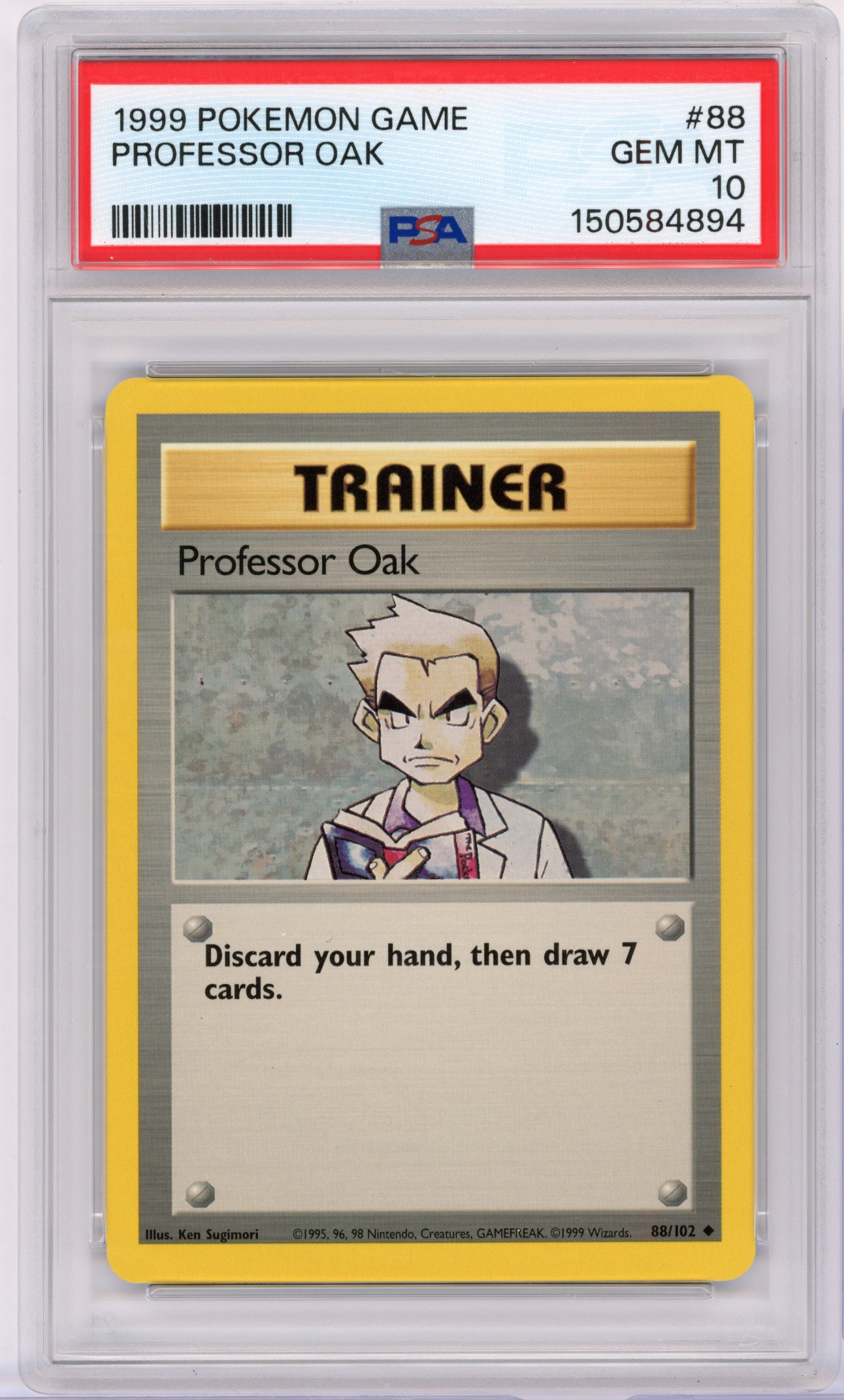 PSA 10 Professor Oak #88 Base Set