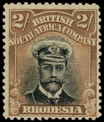 1913-7 2/- Head Die II, perf 14. Large...