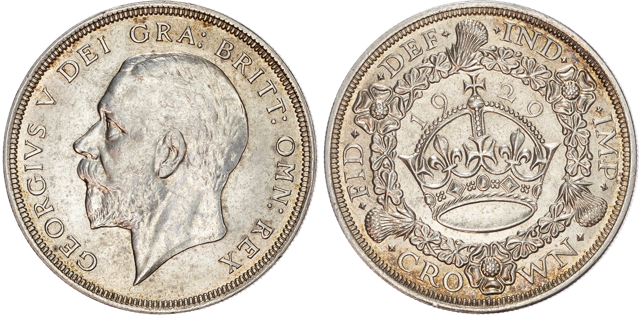 George V (1910-1936), Crown, 1929, wreath type.