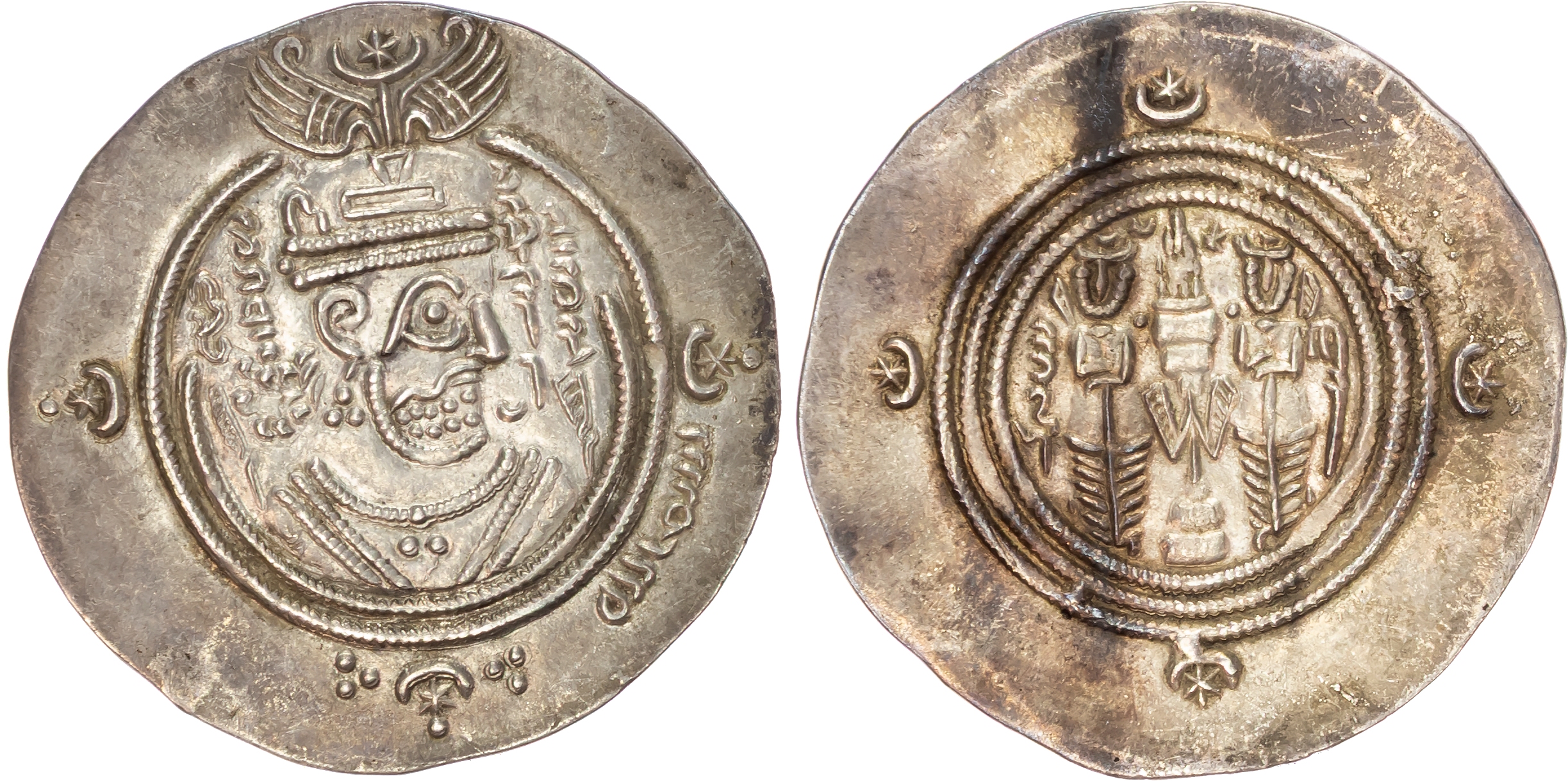 Arab-Sasanian, Samura b. Jundab (AH 53-54 / 672-673 AD), silver Drachm