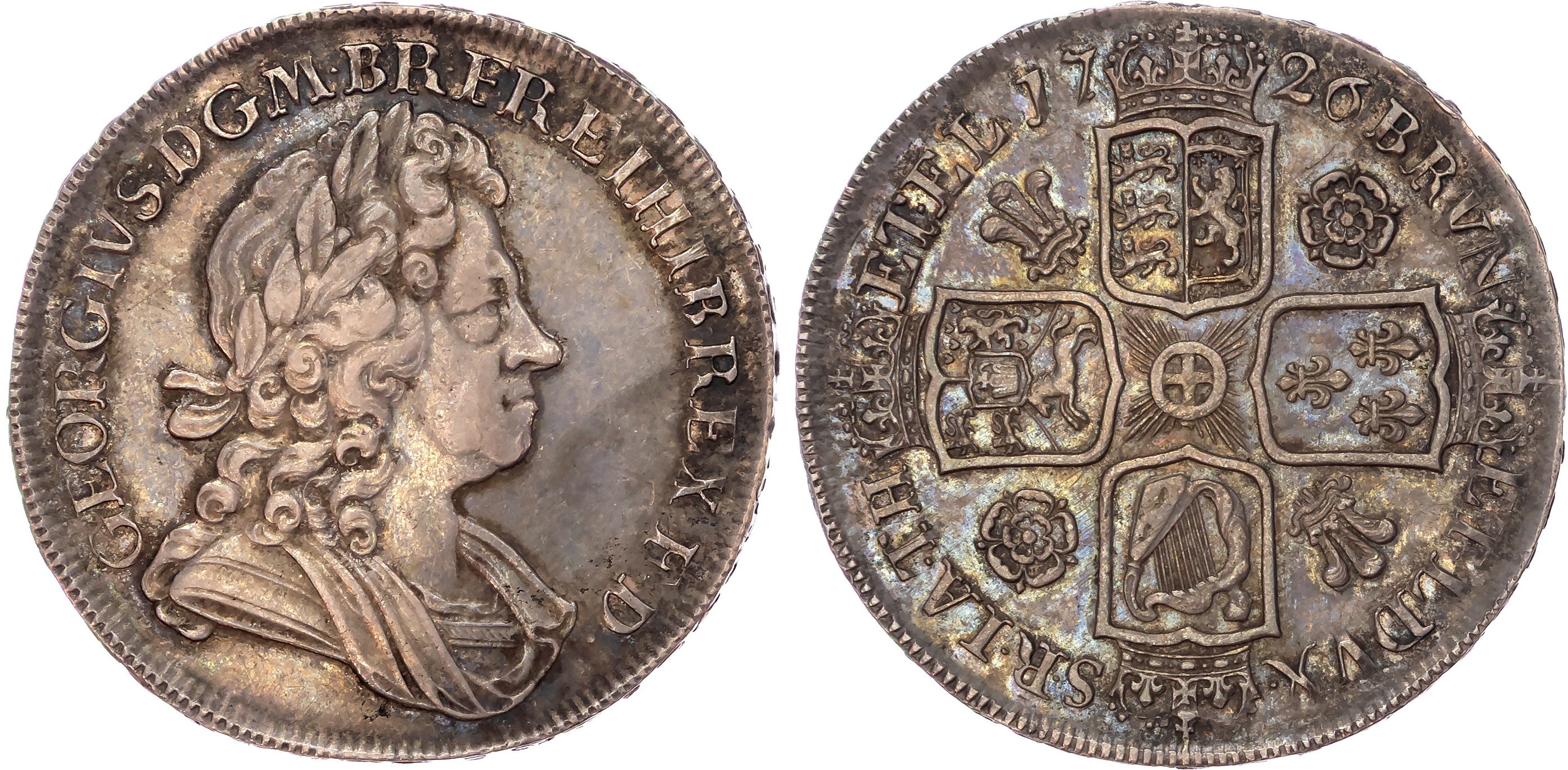 George I (1714-1727), Crown, 1726, DECIMO TERTIO.