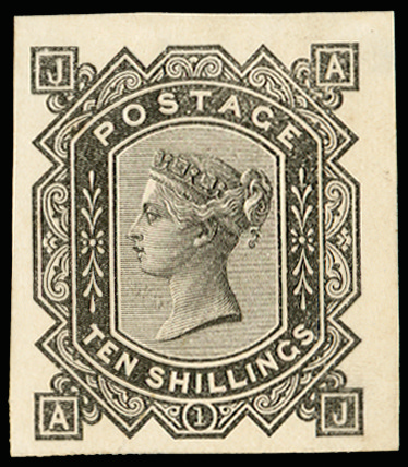 GB SG128var 1878 10s Greenish grey Pl.1. Plate proof.