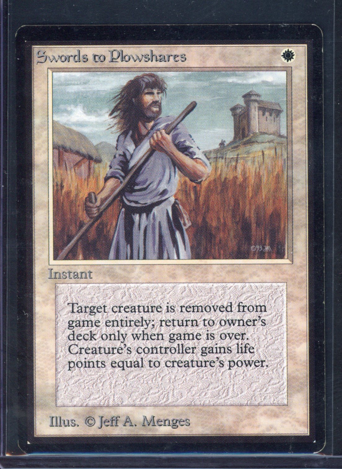 Magic The Gathering - Swords to Plowshares - BETA - Light Play/Good