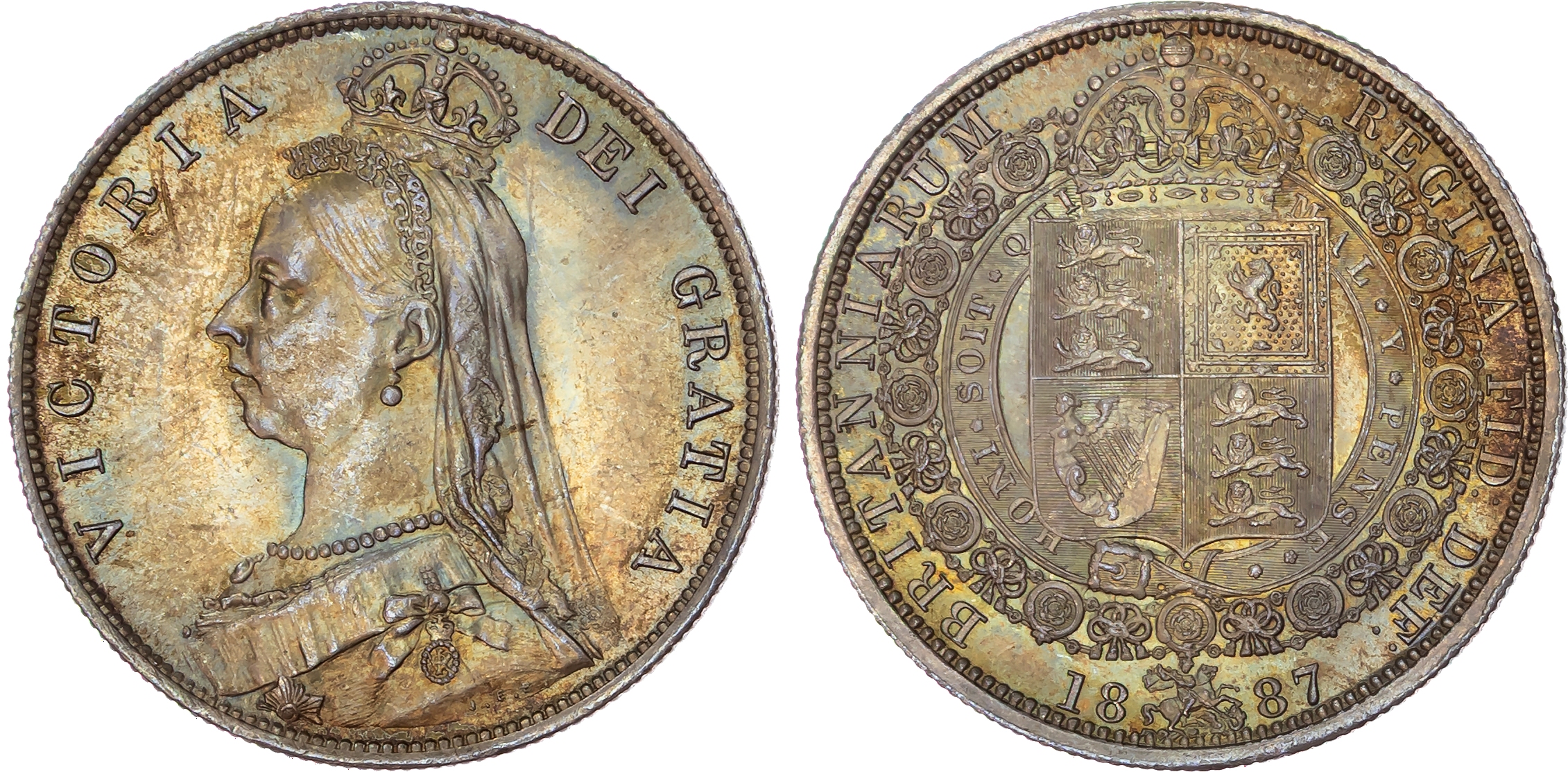 Victoria (1827-1901), Jubilee Coinage (1887-1893), AR Halfcrown, 1887. 