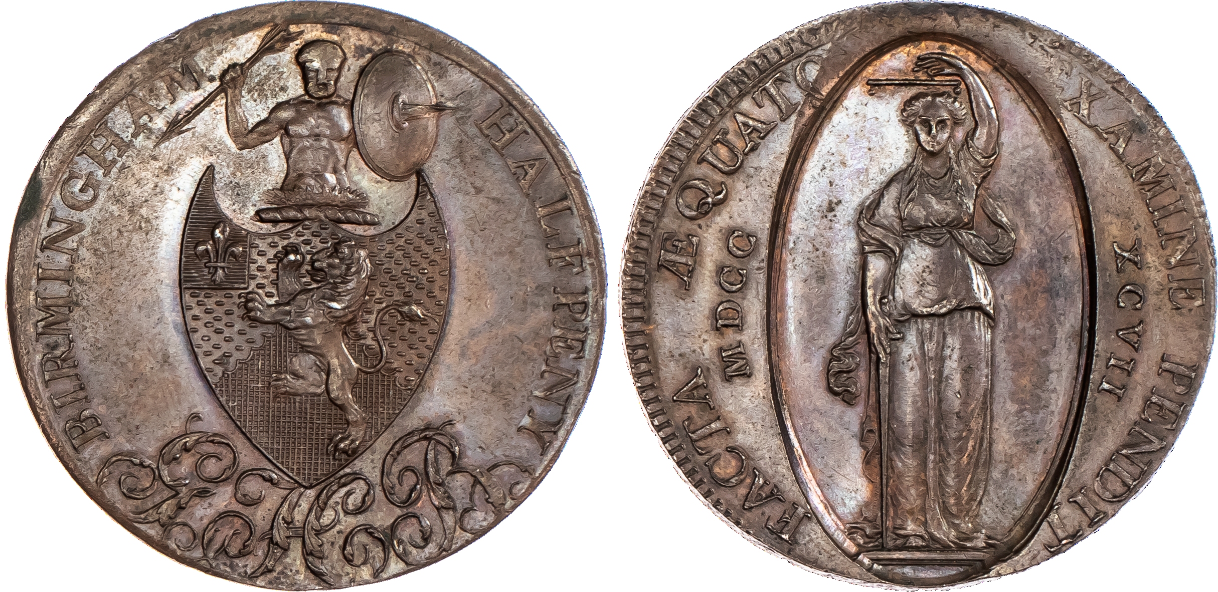 Birmingham, George Barker Halfpenny 1797,...