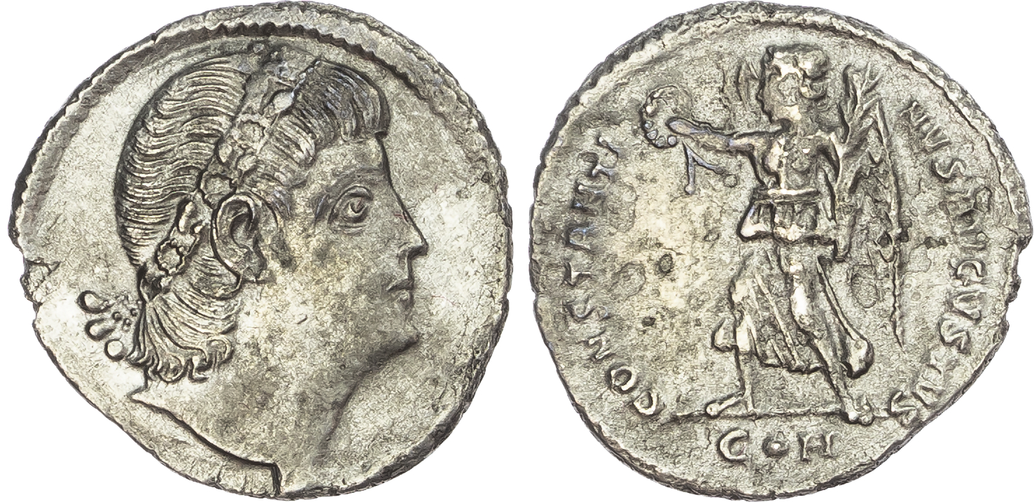 Constantine II (AD 337-340) AR Siliqua, Constantinople, AD 337-340, 2.47g.