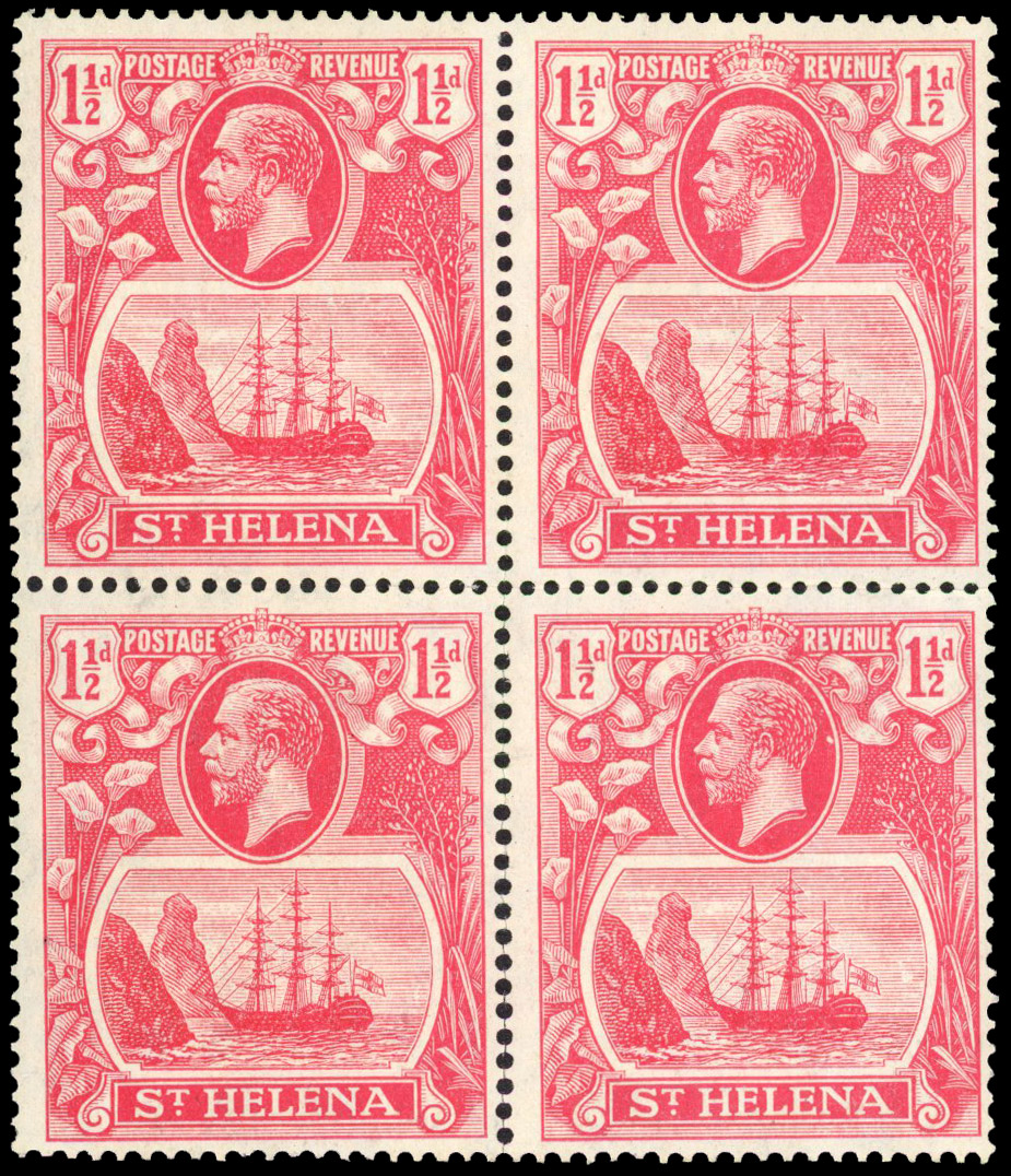 St Helena SG 99ew block mint