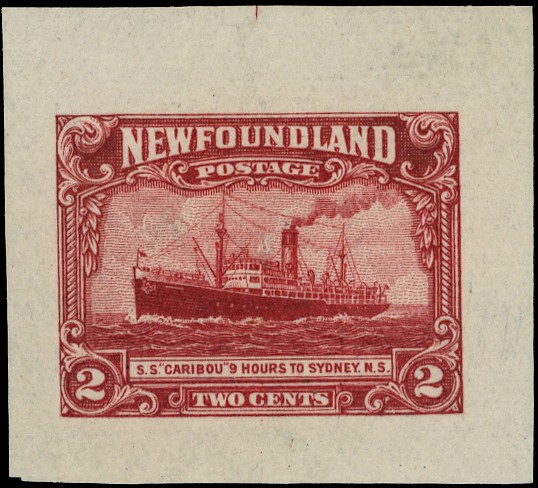 Newfoundland 1928 Publicity DLR printing 2ct die proof in carmine-lake SG...