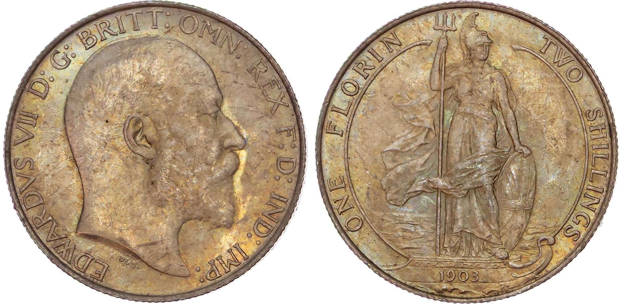 Edward VII (1901-1910), AR Florin, 1903.