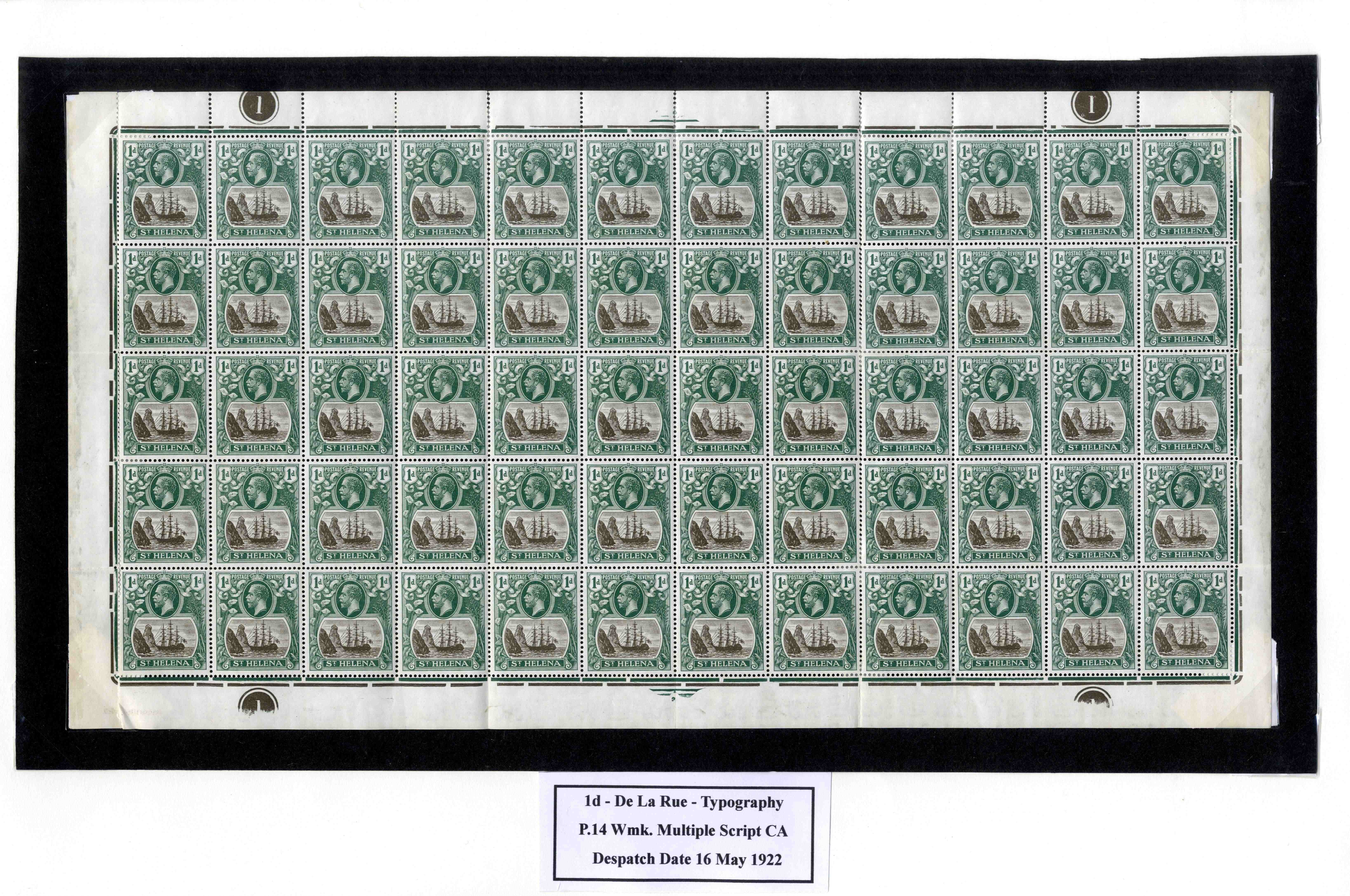 St Helena SG 98 sheet mint