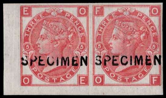 1867 3d rose Pl.5. Superb unmounted...