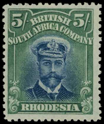 1913-7 5/- Head Die II, perf 14. Large part...