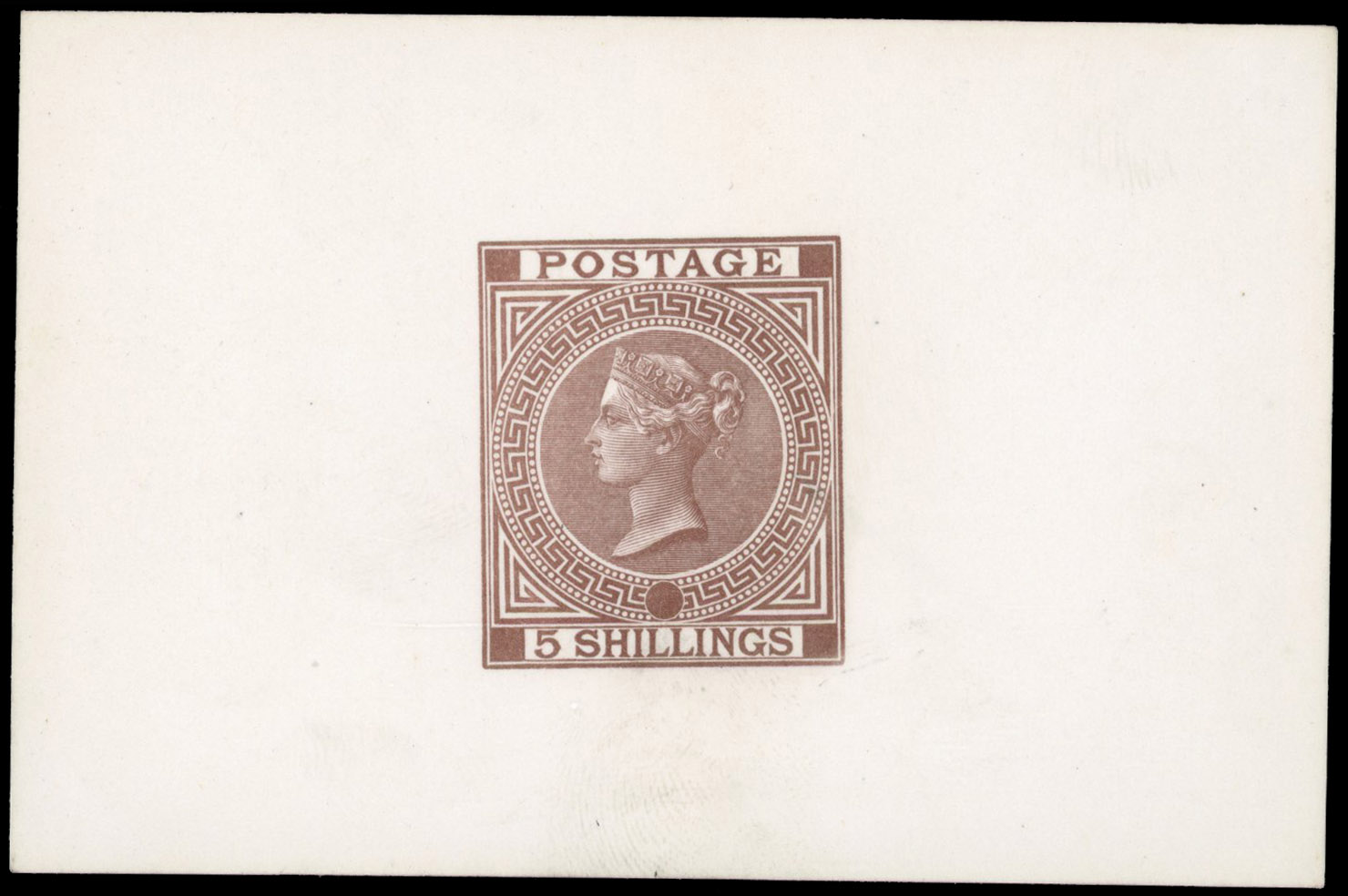 GB SG 126 1870 5s Die Proof in brown
