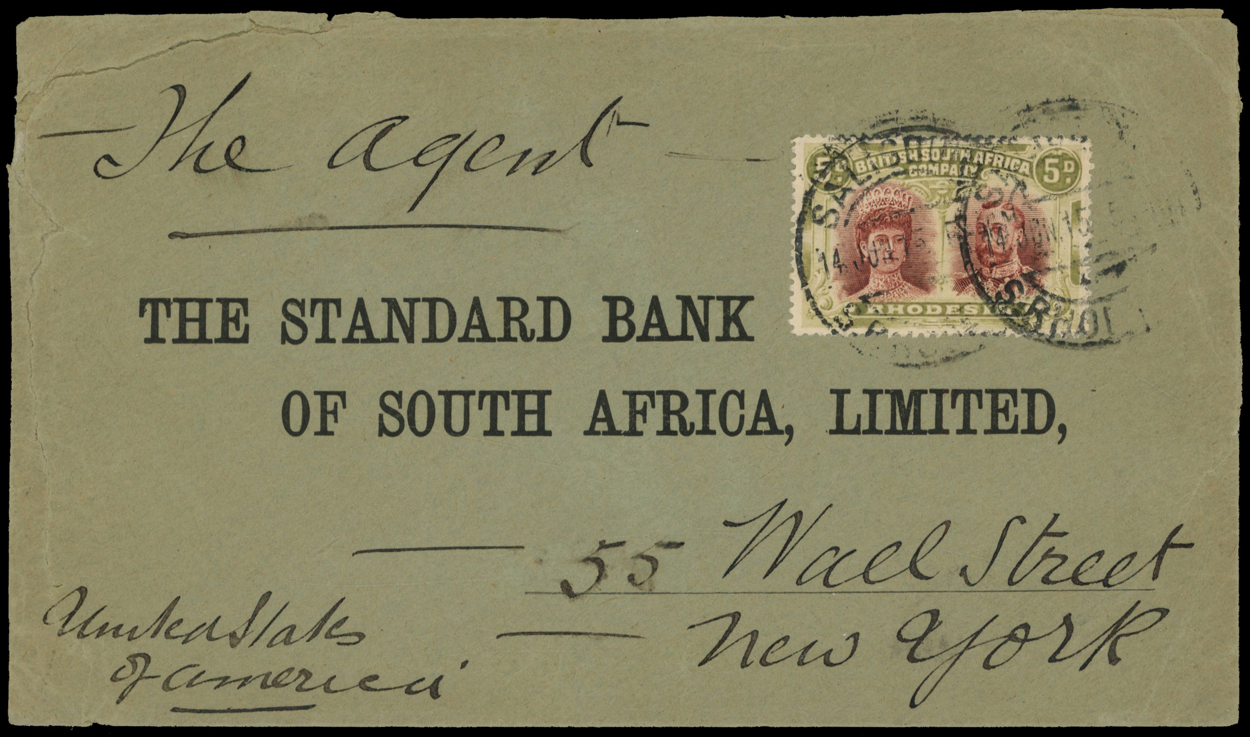 5d lake-brown and olive cover to Wall Street