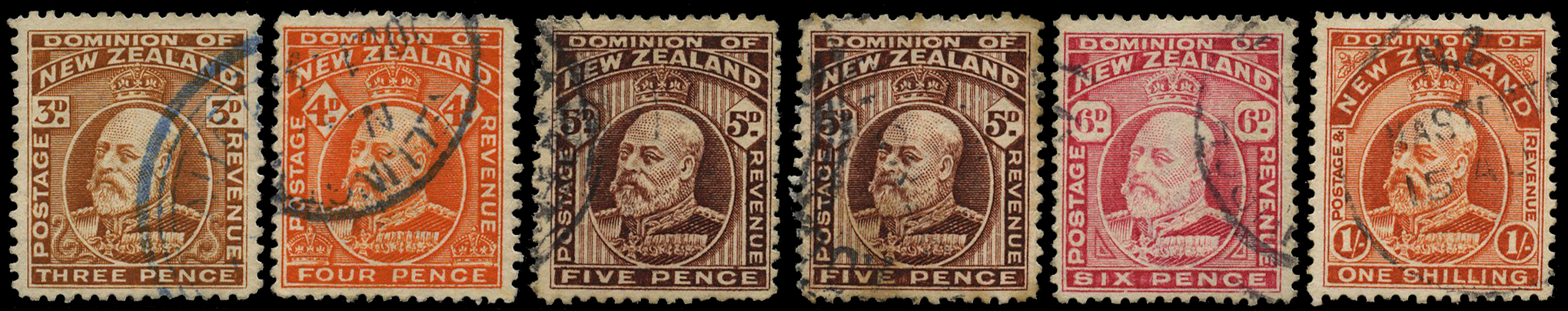 1909-16 Single watermark perf 14 (line) set...