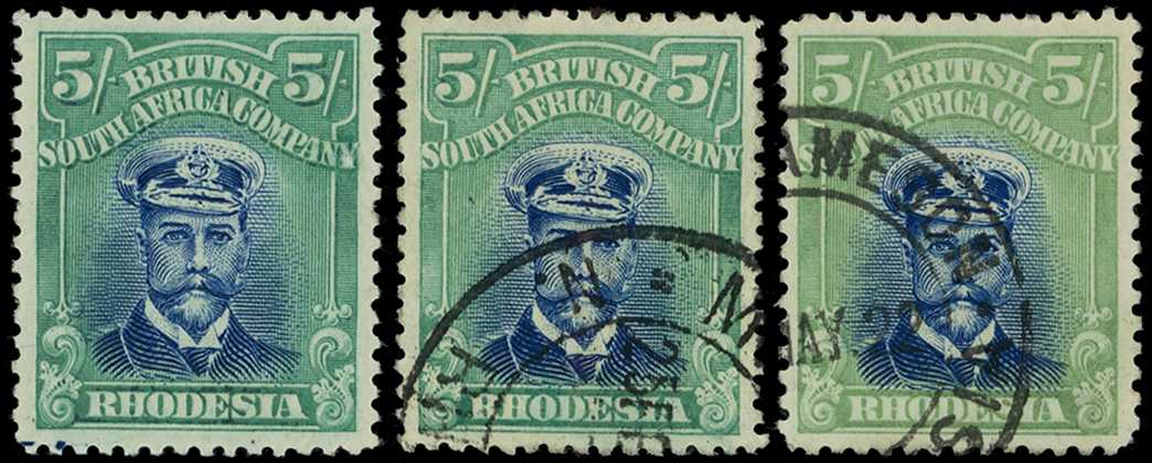 1922-4 5/- Head Die IIIB, perf 14, white...