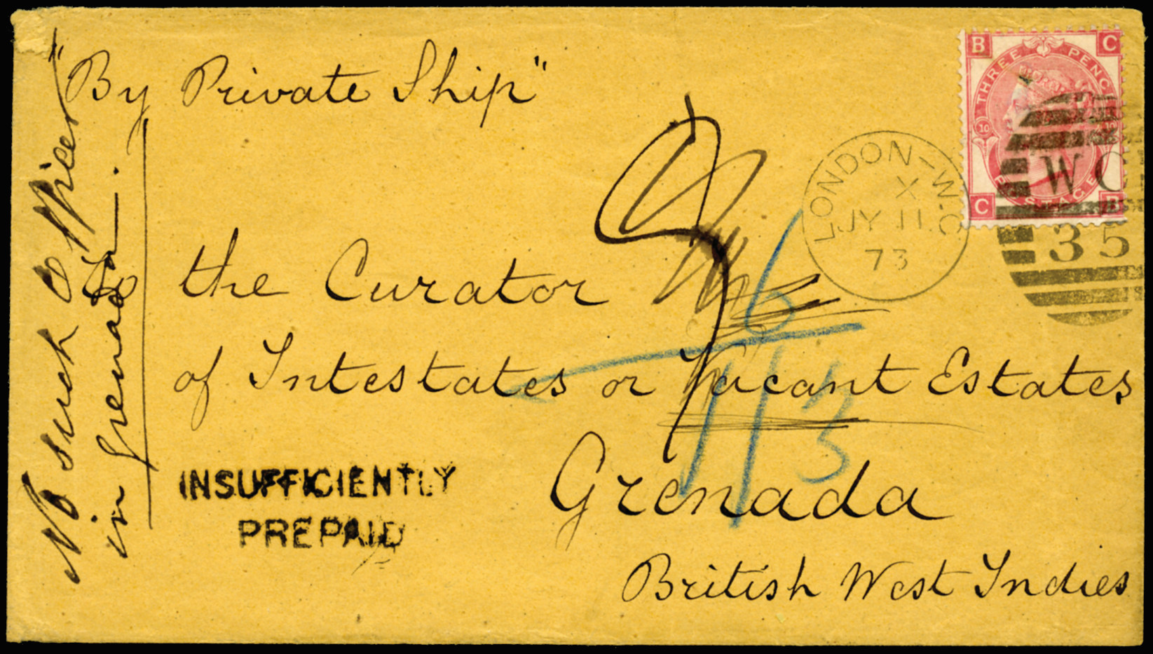 GB 1873  SG103 Pl.10 Cover