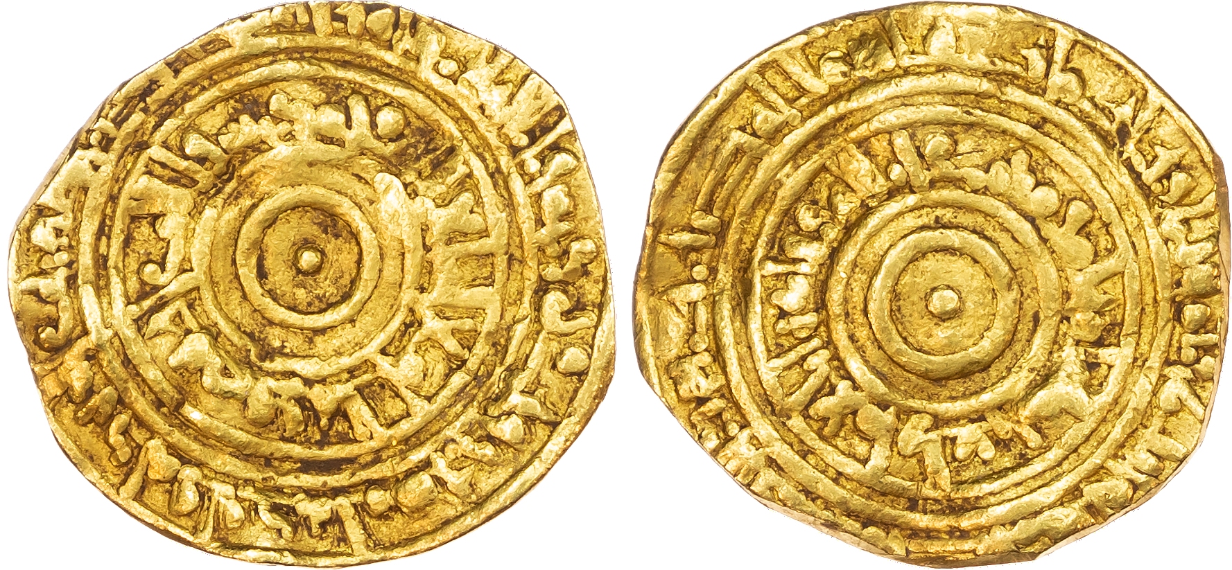 Fatimid, al‑‘Aziz (AH 365‑386 / 975‑996 AD), gold Dinar, AH 381 / 991/2 AD, Misr