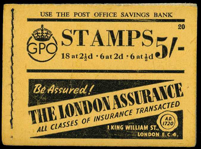 1942 (June) 5/- booklet (#20), mainly good...