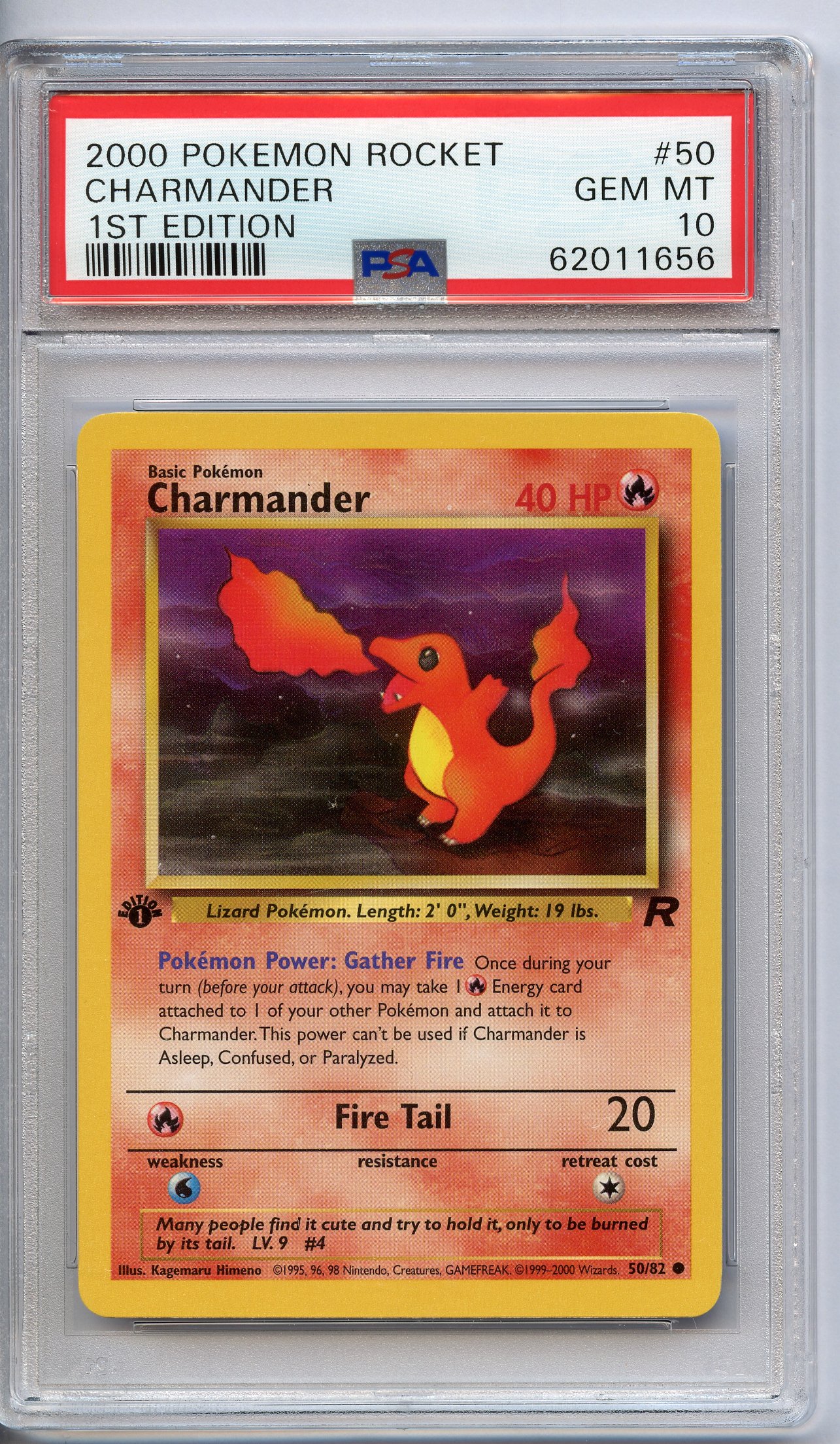 PSA 10 Charmander #50 1st Edition - Team Rocket 2000